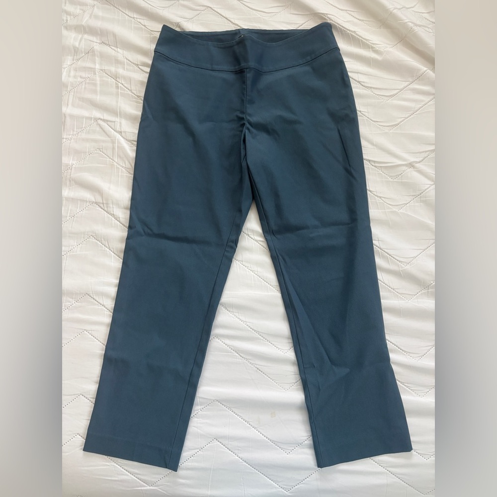 NIC+ZOE Pull On Pants Women’s Size 12 Petite‎ Blue Trousers